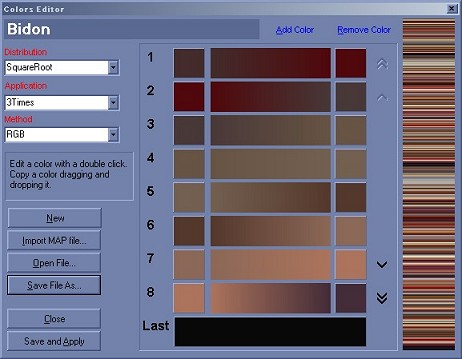 Fractal Forge color editor